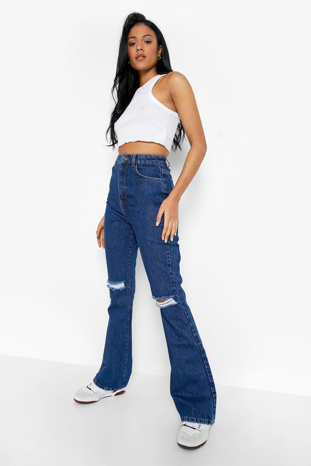 Jean bootcut taille haute femme hot sale